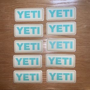 Yeti Stickers - Set of 10 - Tan/Seafoam Green